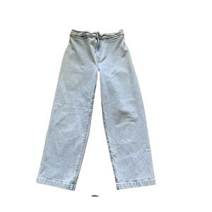 Madewell Emmett Wide Leg Jeans Womens Size 27 High Rise Cropped Light Wash Denim